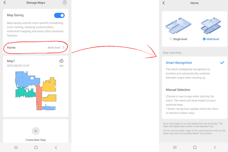 Roborock S7 Pro Ultra can store up to 4 maps in the app.